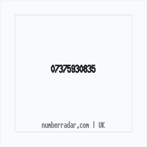 Reverse number check for +44 7375 930835 — who called me?