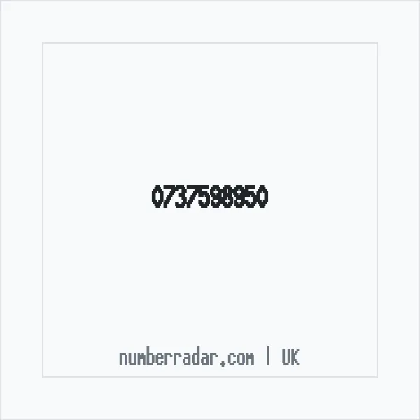 Reverse number check for +44 737598950 — who called me?
