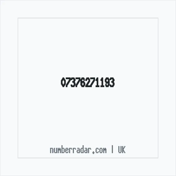 Reverse number check for +44 7376 271193 — who called me?