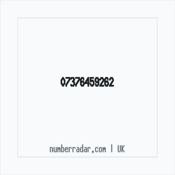 Reverse number check for +44 7376 459262 — who called me?