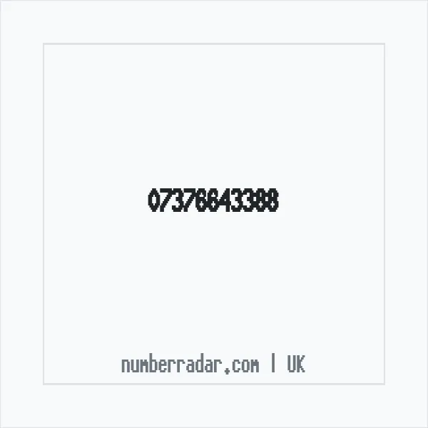 Reverse number check for +44 7376 643388 — who called me?