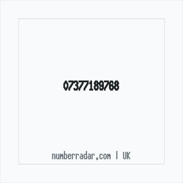Reverse number check for +44 7377 189768 — who called me?