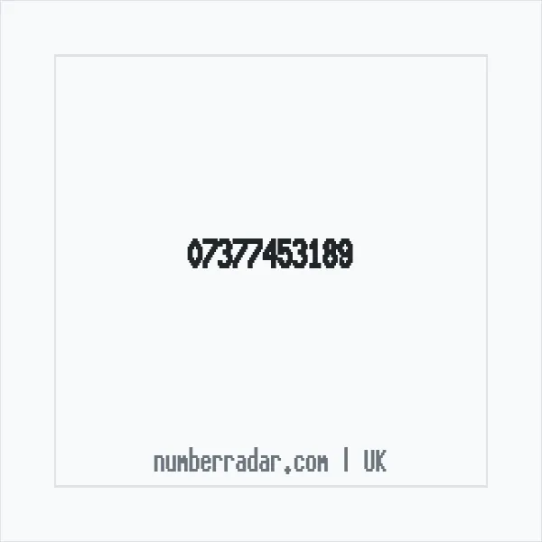 Reverse number check for +44 7377 453189 — who called me?