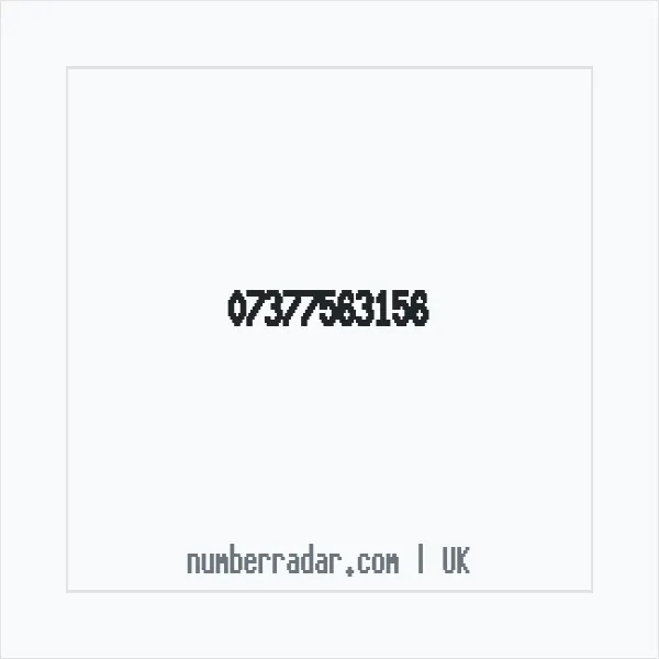 Reverse number check for +44 7377 563156 — who called me?