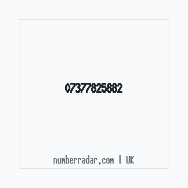 Reverse number check for +44 7377 825882 — who called me?