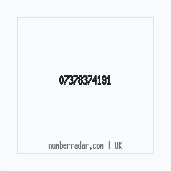 Reverse number check for +44 7378 374191 — who called me?