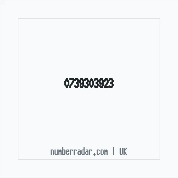 Reverse number check for +44 739303923 — who called me?