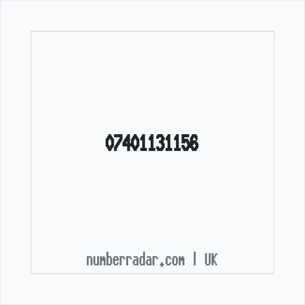 Reverse number check for +44 7401 131156 — who called me?