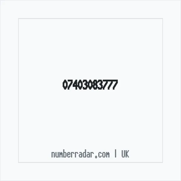 Reverse number check for +44 7403 083777 — who called me?