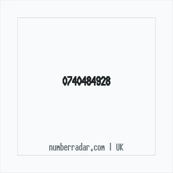 Reverse number check for +44 740484928 — who called me?