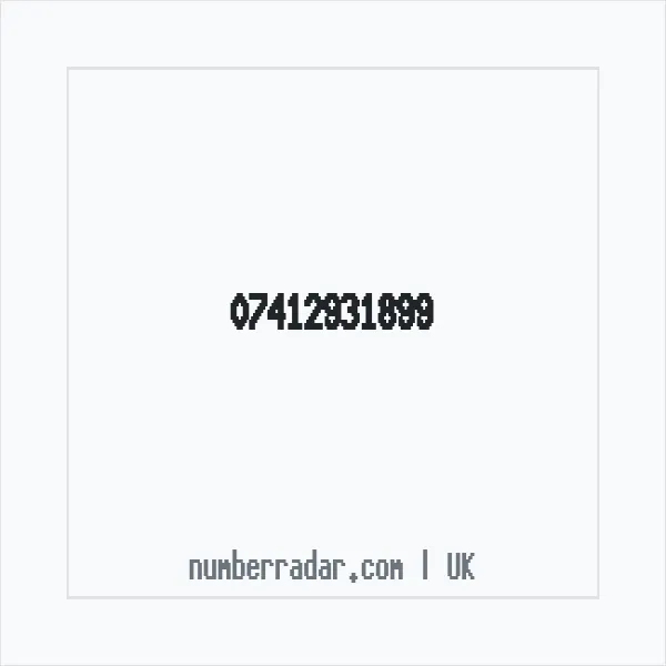 Reverse number check for +44 7412 931899 — who called me?