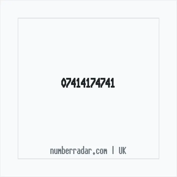 Reverse number check for +44 7414 174741 — who called me?