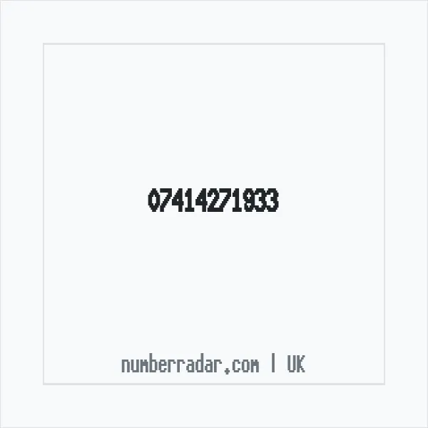 Reverse number check for +44 7414 271933 — who called me?