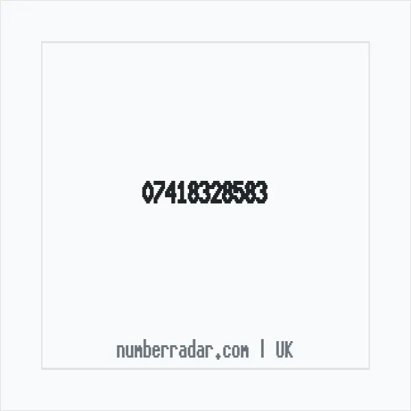 Reverse number check for +44 7418 328583 — who called me?