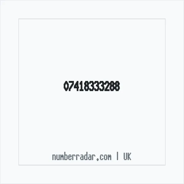 Reverse number check for +44 7418 333288 — who called me?