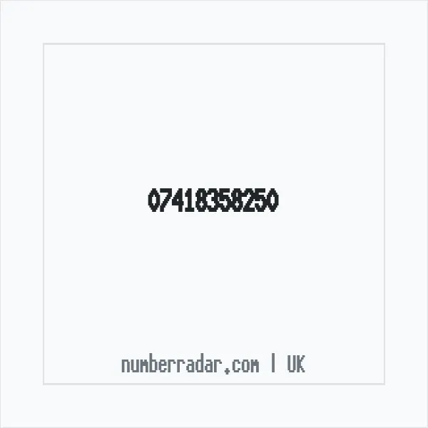 Reverse number check for +44 7418 358250 — who called me?
