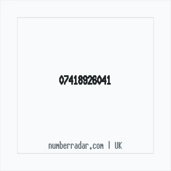 Reverse number check for +44 7418 926041 — who called me?