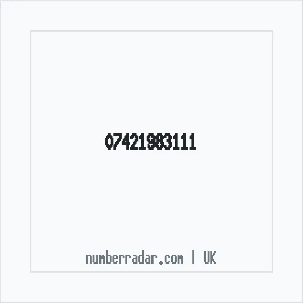 Reverse number check for +44 7421 983111 — who called me?