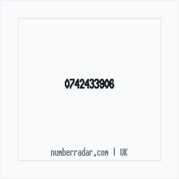Reverse number check for +44 742433906 — who called me?