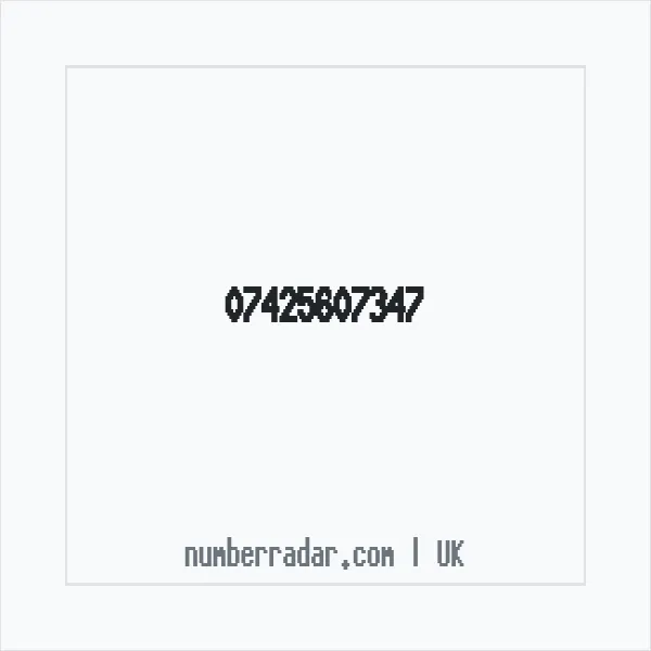 Reverse number check for +44 7425 607347 — who called me?