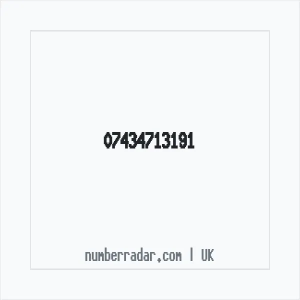 Reverse number check for +44 7434 713191 — who called me?