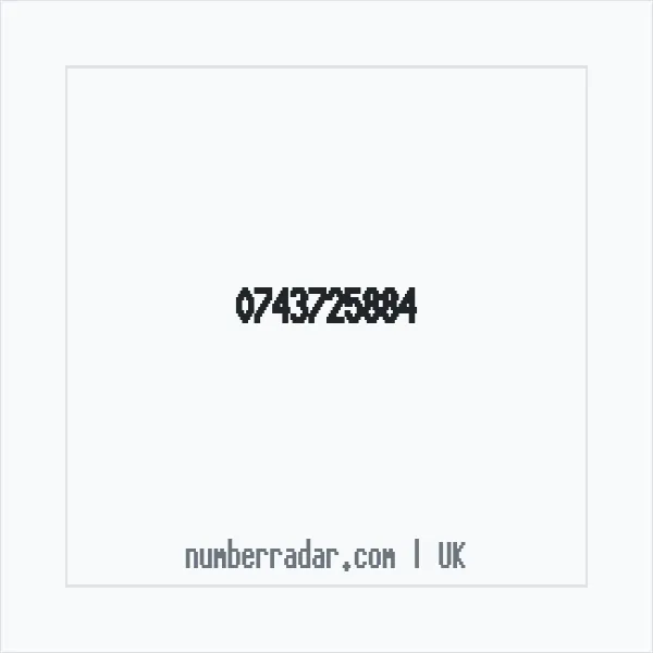 Reverse number check for +44 743725884 — who called me?