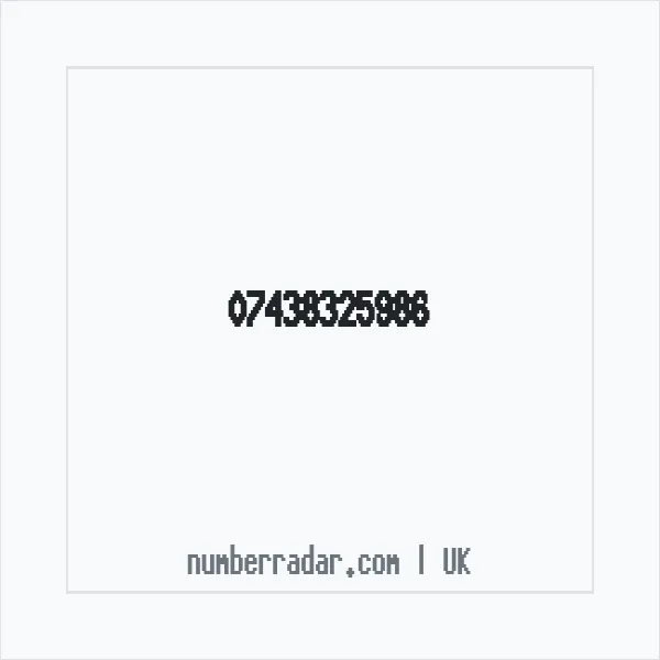 Reverse number check for +44 7438 325986 — who called me?