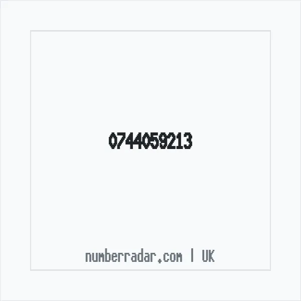 Reverse number check for +44 744059213 — who called me?