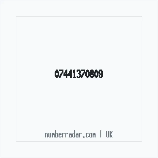 Reverse number check for +44 7441 370809 — who called me?
