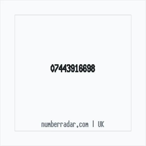Reverse number check for +44 7443 916698 — who called me?