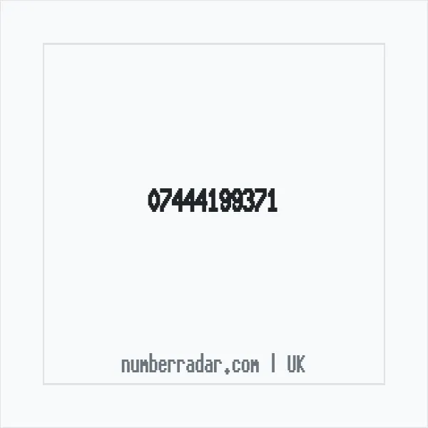 Reverse number check for +44 7444 199371 — who called me?