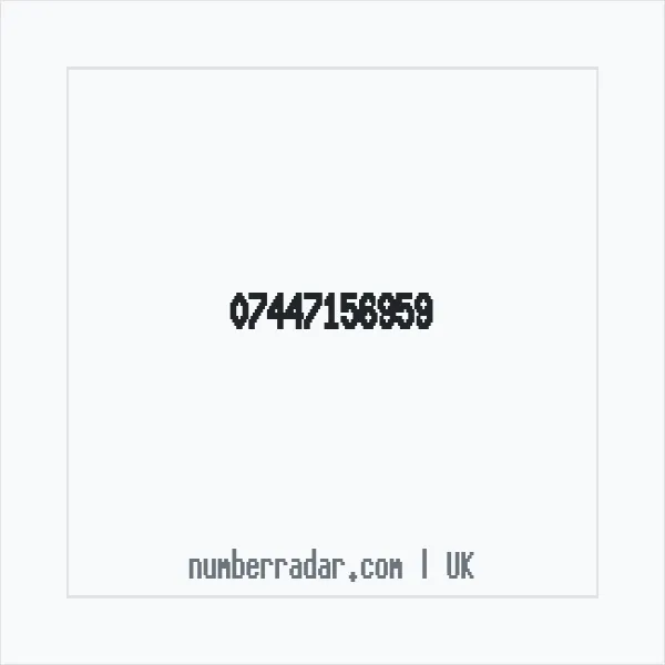 Reverse number check for +44 7447 156959 — who called me?