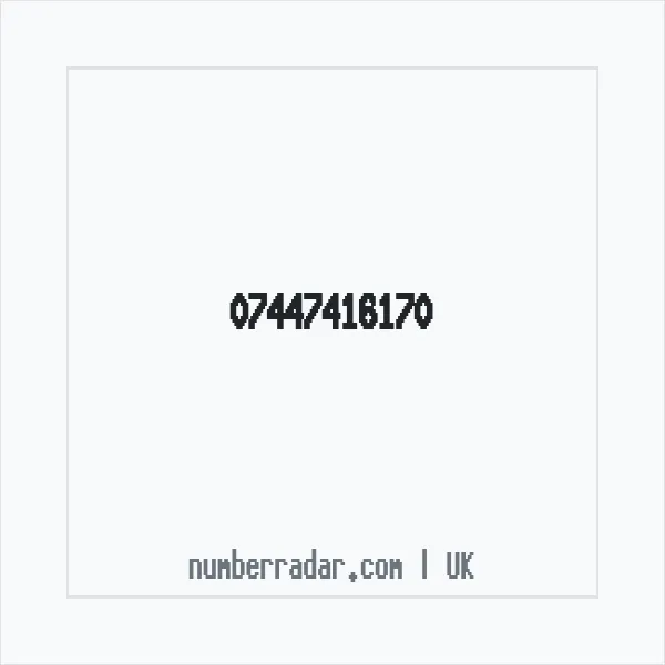 Reverse number check for +44 7447 416170 — who called me?