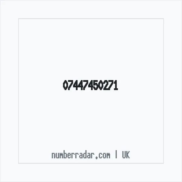 Reverse number check for +44 7447 450271 — who called me?