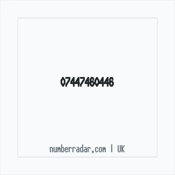Reverse number check for +44 7447 460446 — who called me?