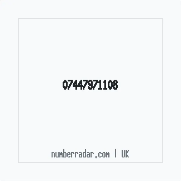 Reverse number check for +44 7447 971108 — who called me?