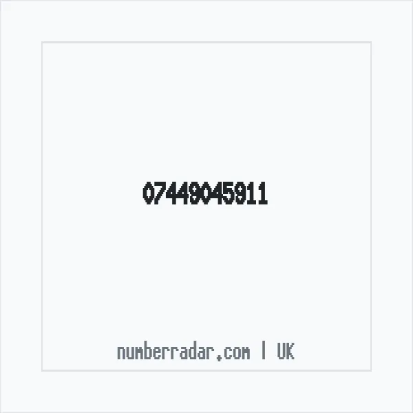Reverse number check for +44 7449 045911 — who called me?
