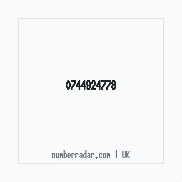 Reverse number check for +44 744924778 — who called me?