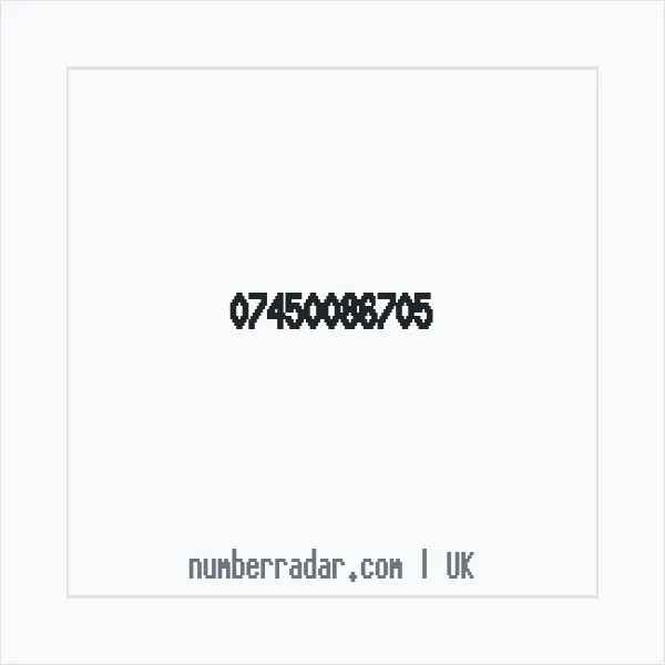 Reverse number check for +44 7450 086705 — who called me?