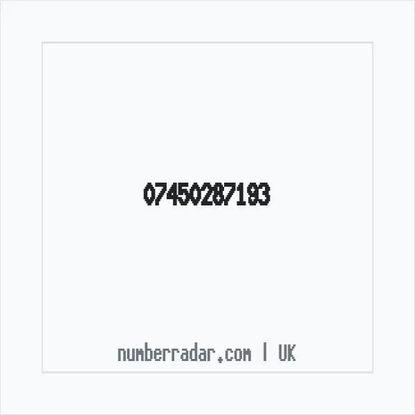 Reverse number check for +44 7450 287193 — who called me?