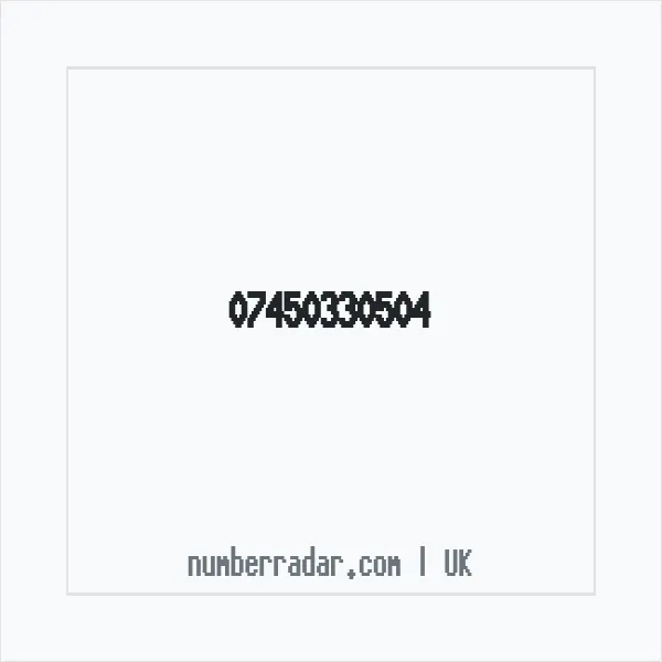 Reverse number check for +44 7450 330504 — who called me?