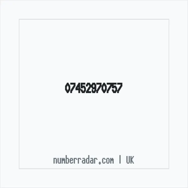 Reverse number check for +44 7452 970757 — who called me?