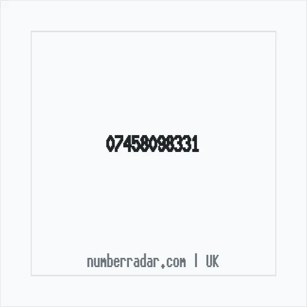 Reverse number check for +44 7458 098331 — who called me?