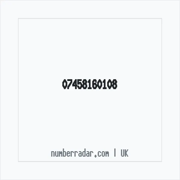 Reverse number check for +44 7458 160108 — who called me?