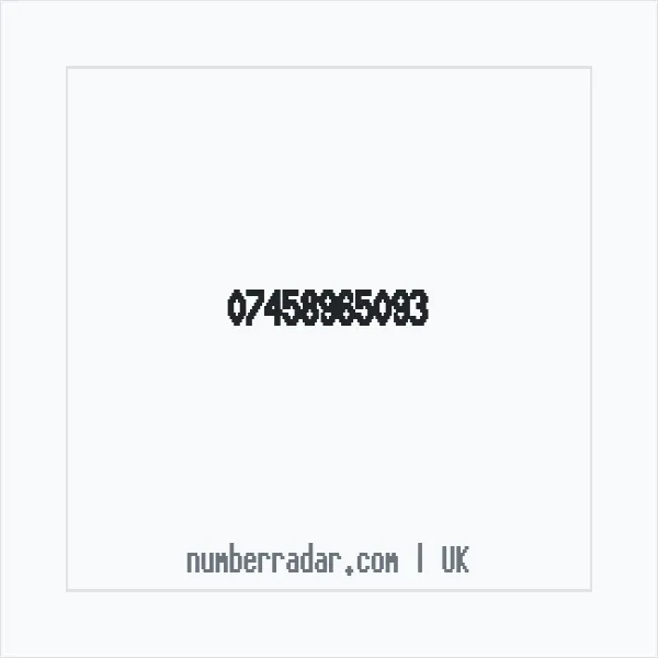 Reverse number check for +44 7458 965093 — who called me?