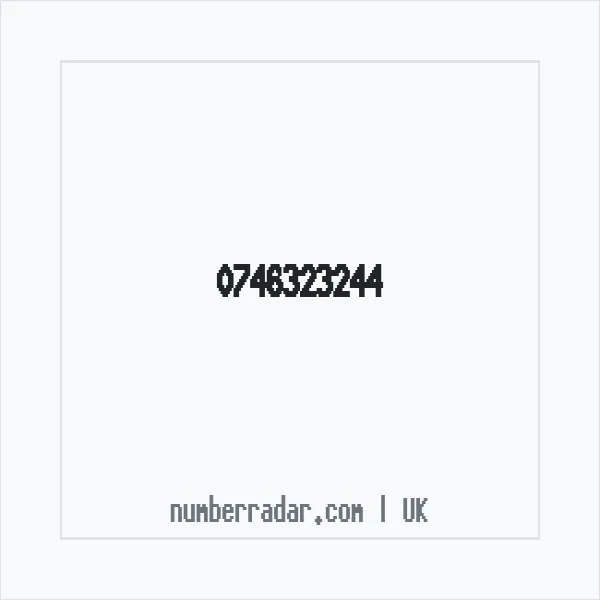 Reverse number check for +44 746323244 — who called me?
