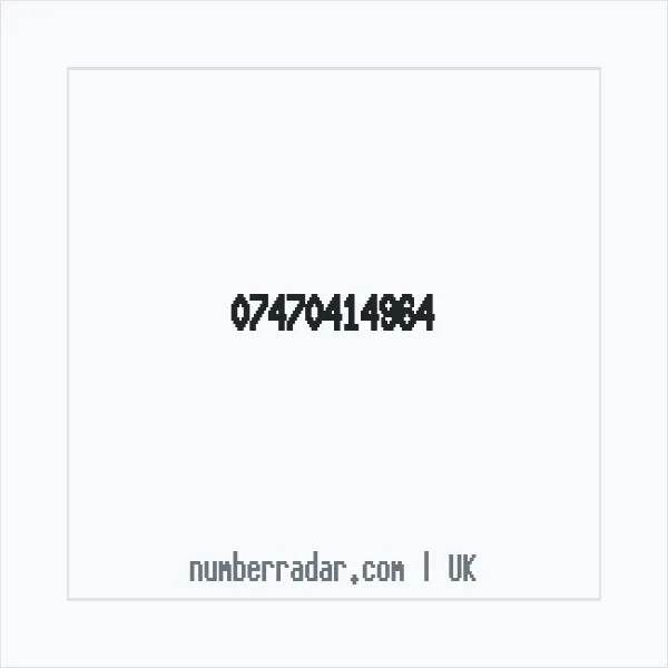 Reverse number check for +44 7470 414964 — who called me?