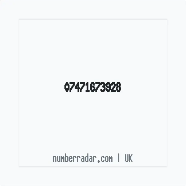 Reverse number check for +44 7471 673928 — who called me?