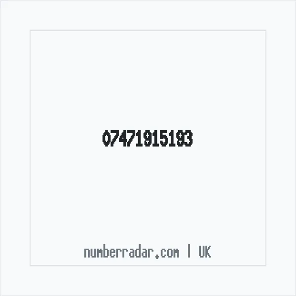 Reverse number check for +44 7471 915193 — who called me?