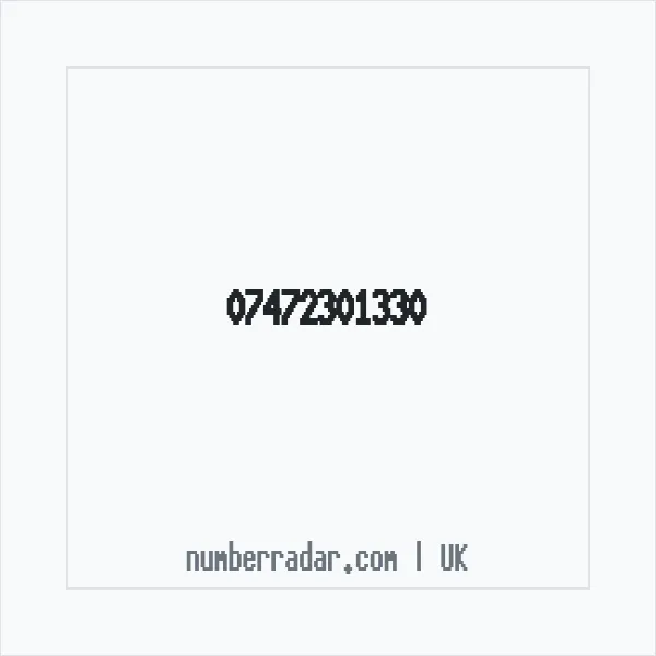 Reverse number check for +44 7472 301330 — who called me?